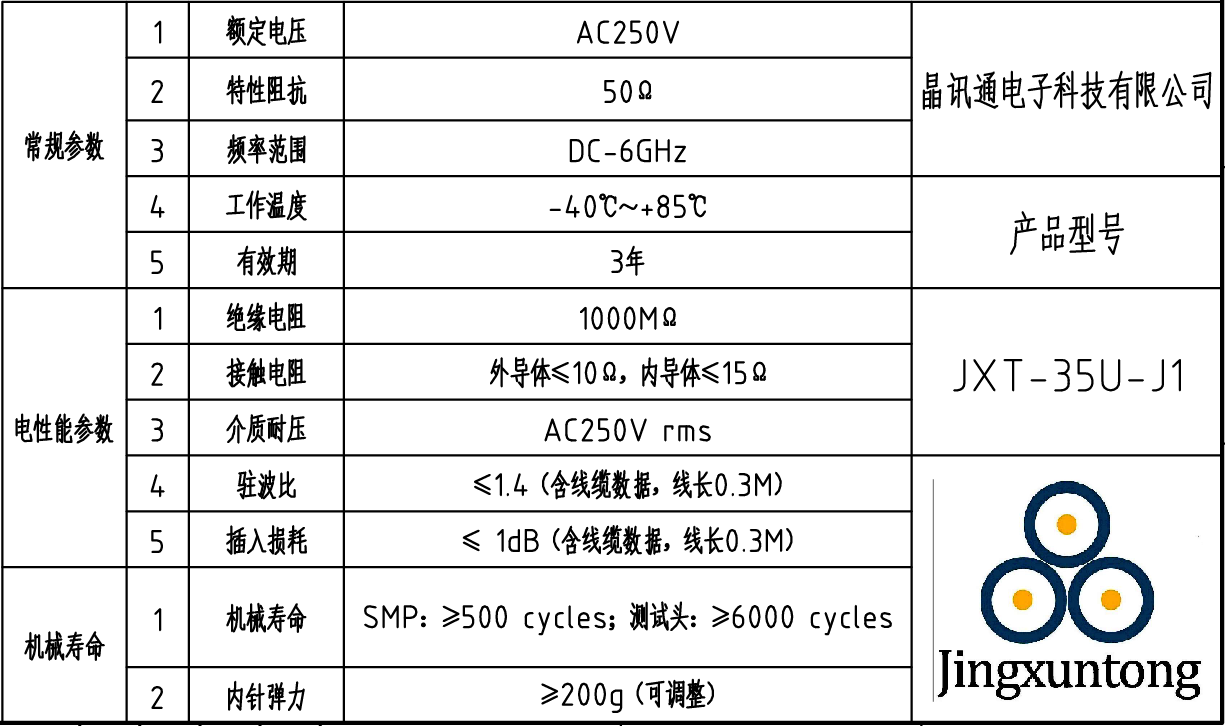JXT-35U 2.產(chǎn)品參數(shù)